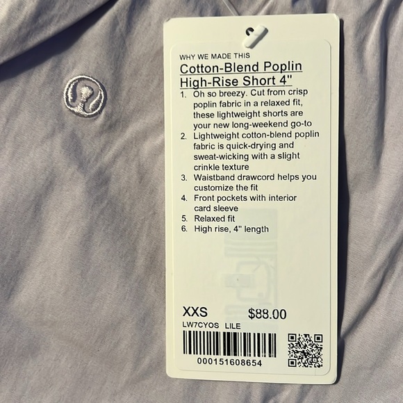 Cotton-Blend Poplin High-Rise Short 4” - Picture 10 of 10